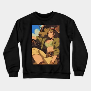 Steampunk Vintage 90s Anime Girl Crewneck Sweatshirt